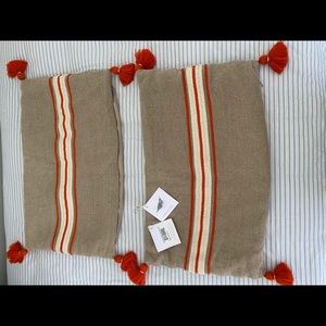 Pair of Serena/Lilly Addie Stripe Pillow Tassles
